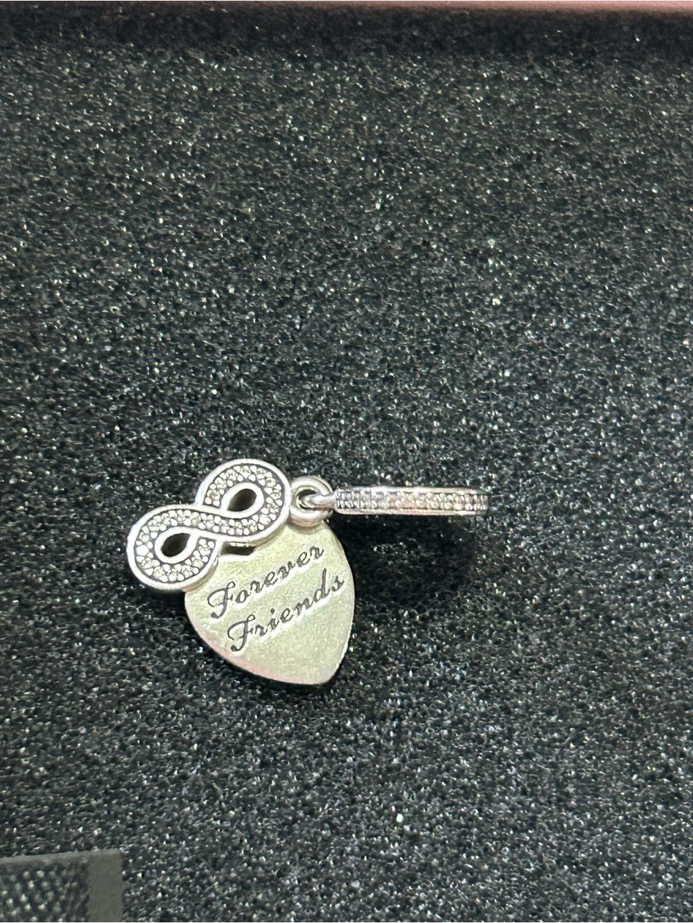 Pandora Silver Forever Friends Heart & Infinity Charm